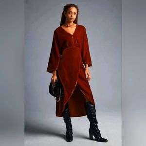 Let Me Be Asymmetrical Velvet Dress